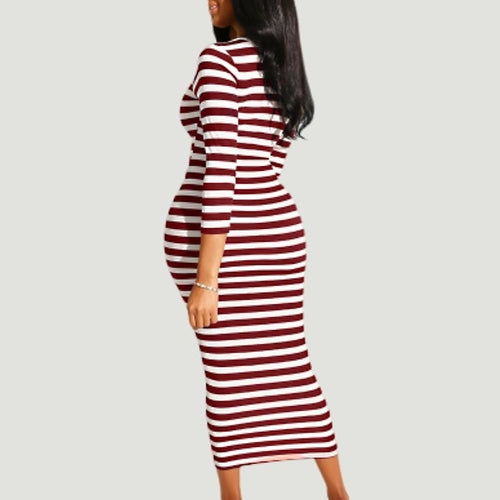 Sophia Striped Midi Dress