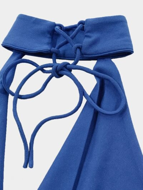 Royal Blue Backless Evening Dress