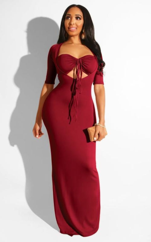 Aurora White Cut-Out Maxi Dress