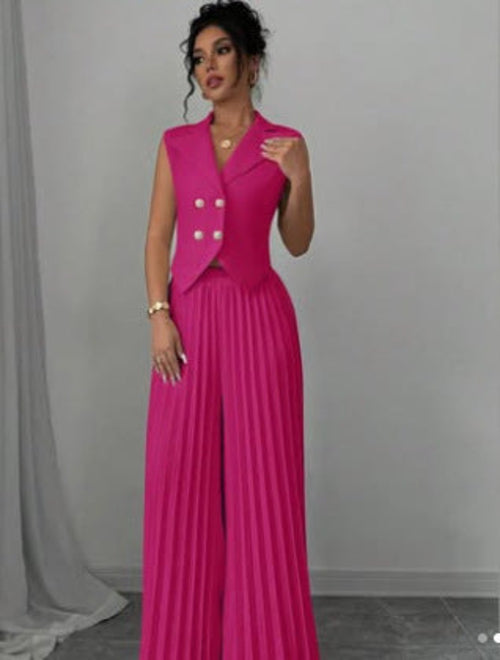 Victoria Pleated Suit Set