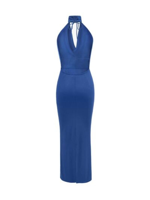 Royal Blue Backless Evening Dress