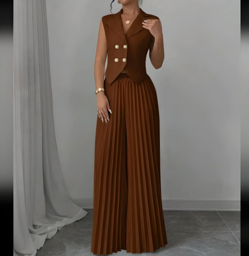 Victoria Pleated Suit Set